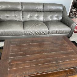 Leather Couch Set With Loveseat For $900