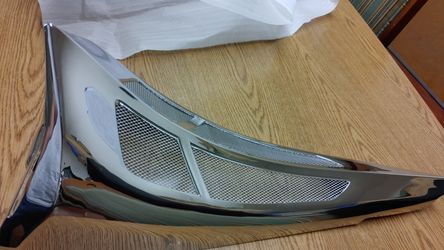Chrome chin spoiler for Harley touring raked motorcycle