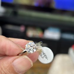 Sterling Silver 2 Carat Cubic Zirconia Ring