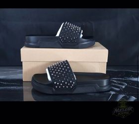 christian louboutin spike slides