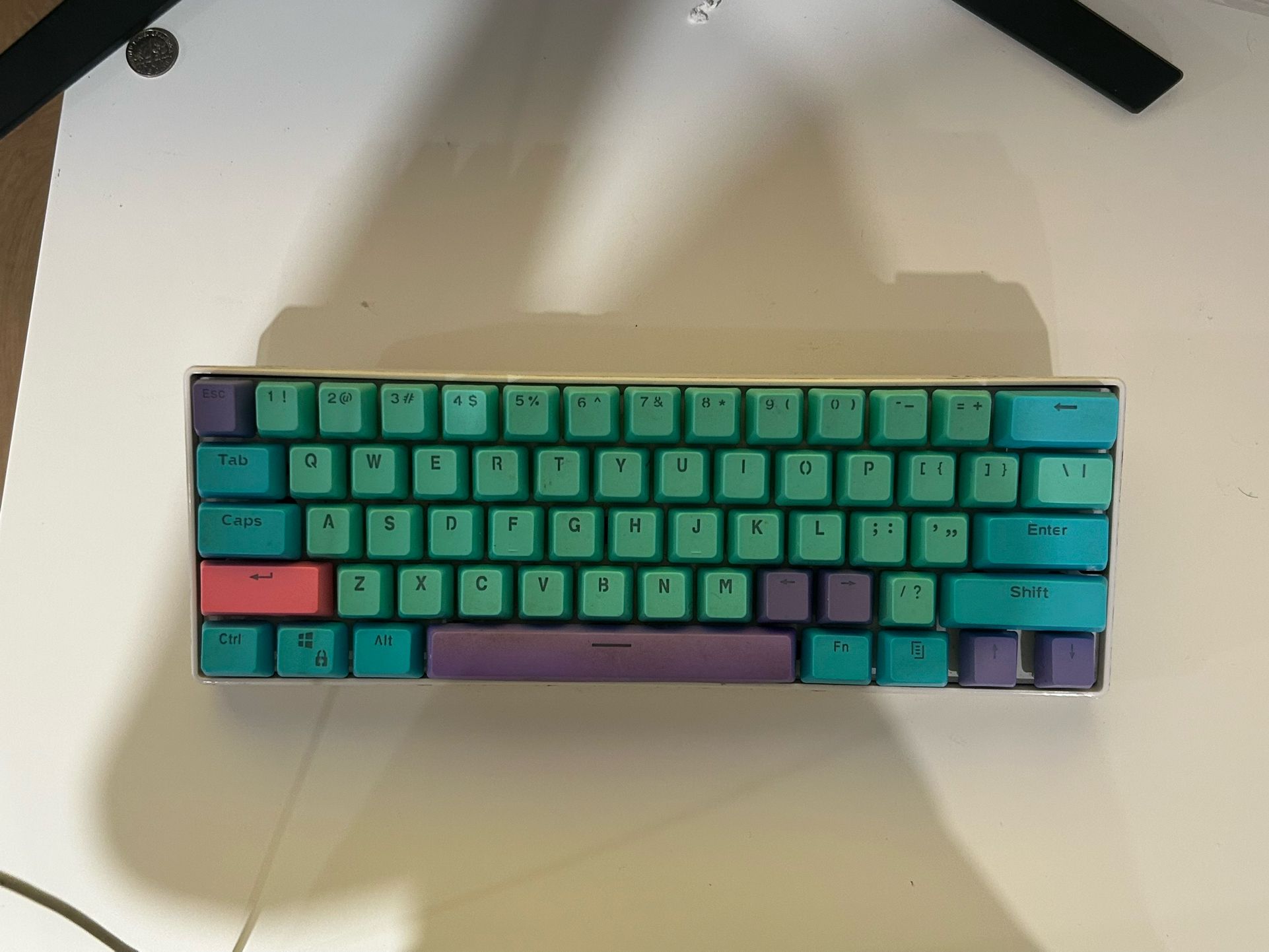 60 Percent Keyboard BOYI Blue And Purple Custom Keycaps