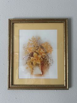 Rusty Hoeffner yellow floral framed art