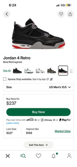 Bred Reimagined Jordan 4 (Used)