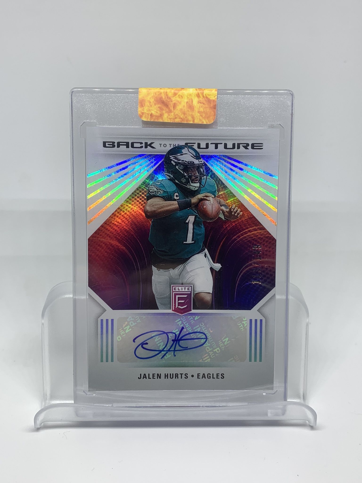Philadelphia Eagles Jalen Hurts Autograph Back To The Future /149 Panini Donruss Elite