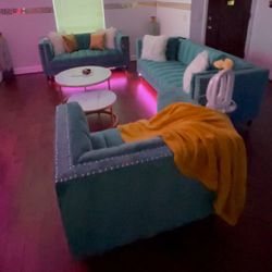 3 Pc. Velvet Sofa Living Room Set