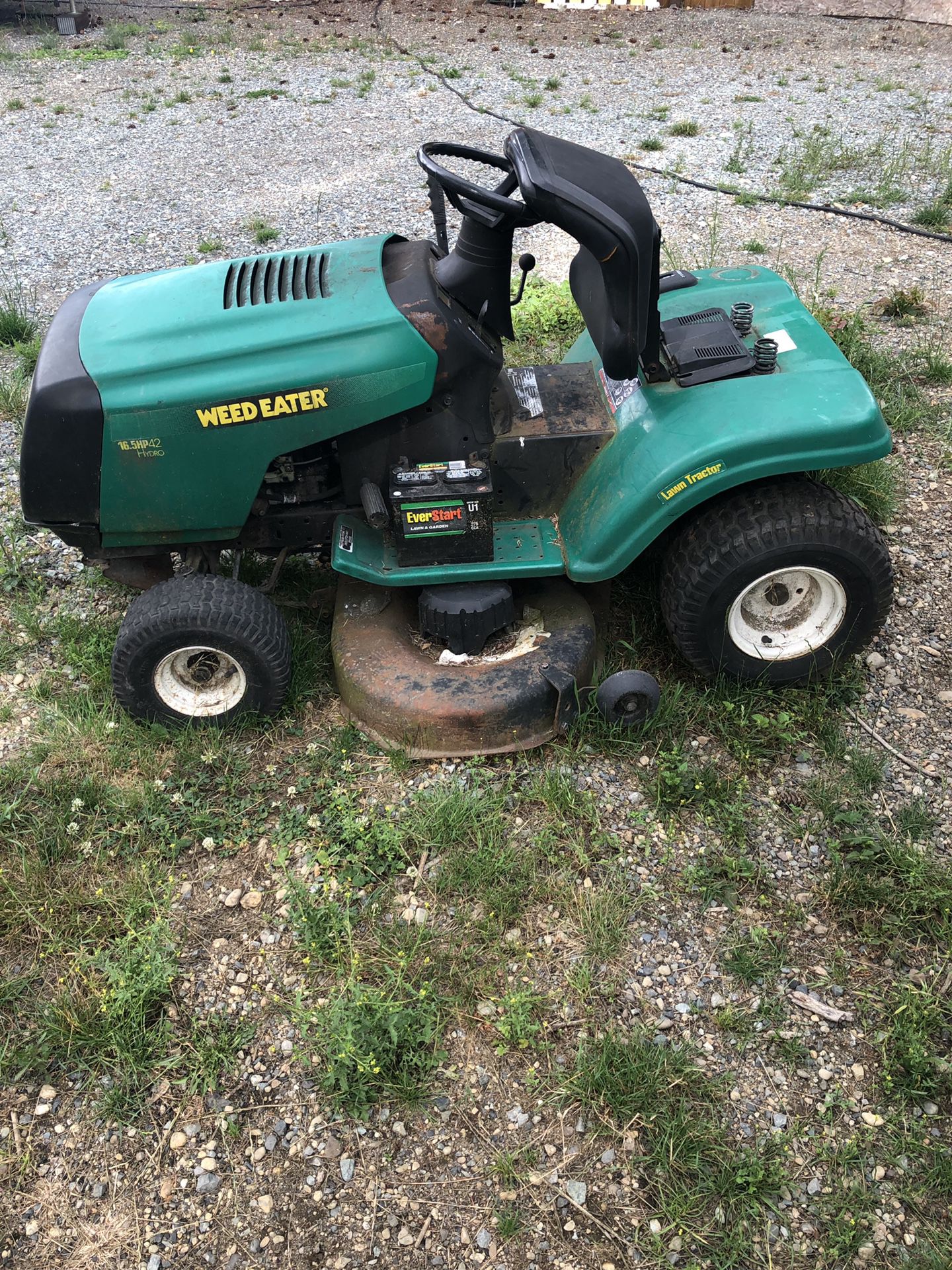 Weed eater lawn mower tractor