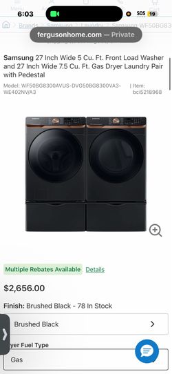 Brand New Samsung Washers