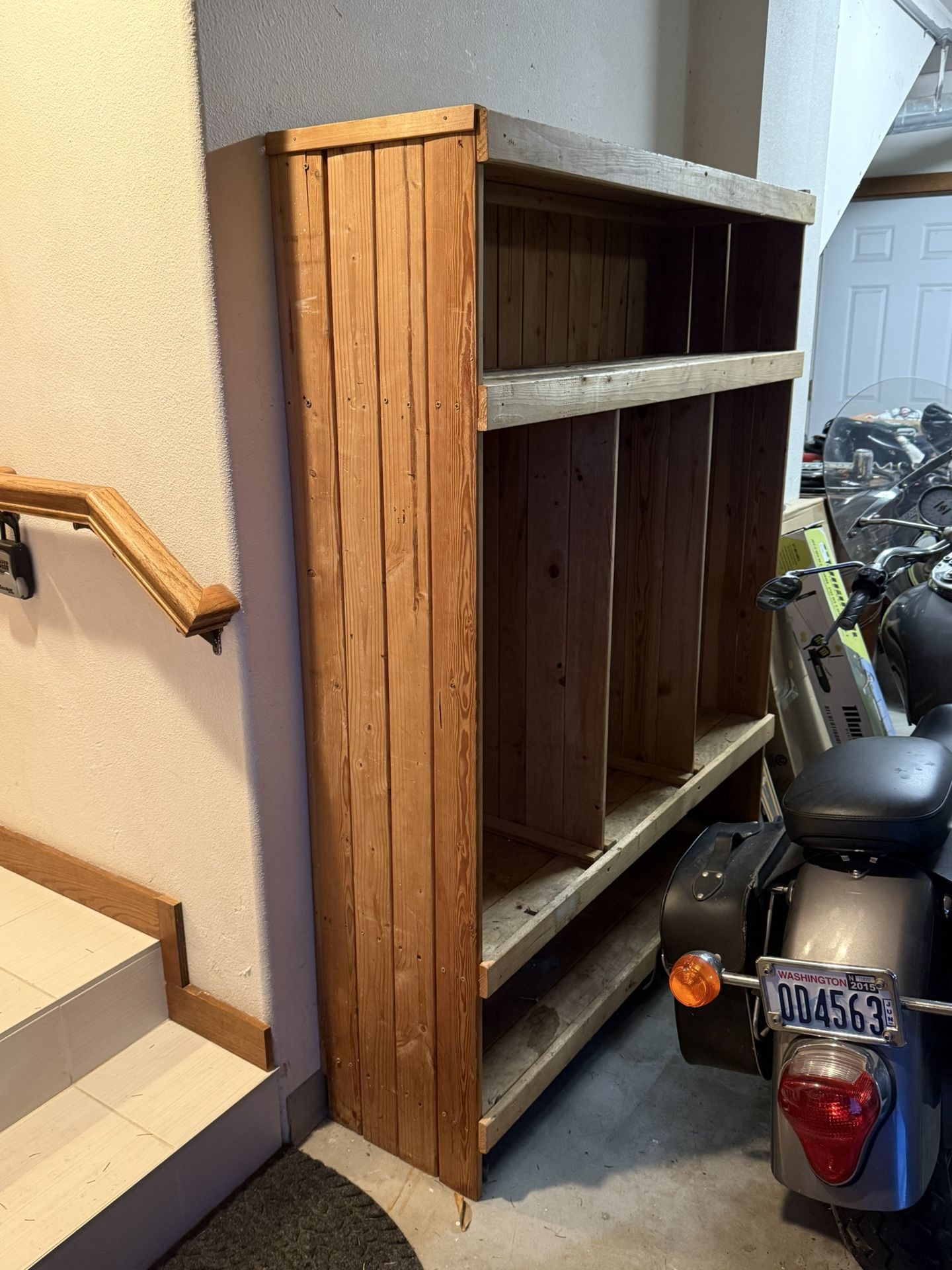 Solid Wood Coat Rack And Sporting Goods Storage