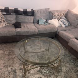 Gold Glass Coffee Table