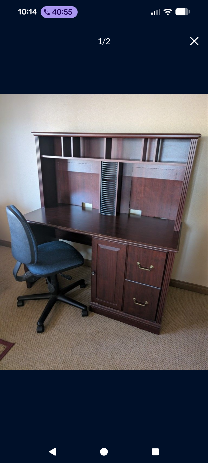Wood Desk and chair