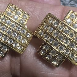 Vintage Clip On SWAROVSKI Earrings