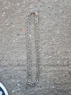 Silver plated stainless steel chain