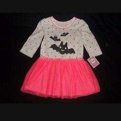 NWT girls adorable pink tulle Halloween bat dress many sizes -- 12 months 18 months 3T 4T