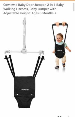 Cowiewie Baby Door Jumper, 2 in 1 Baby Walking Harness, Baby Jumper with Adjustable Height, Ages 6 Months +
