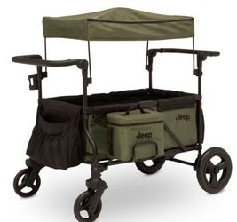 Jeep Stroller Wagon with Canopy and Coole