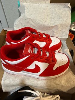Red and white dunks brand new
