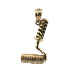 Men’s or Woman’s 10k Yellow Gold Paint Roller Painter Pendant for Necklace GP3105839
