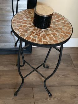 Mosaic Tile Crafted Accent Side Table