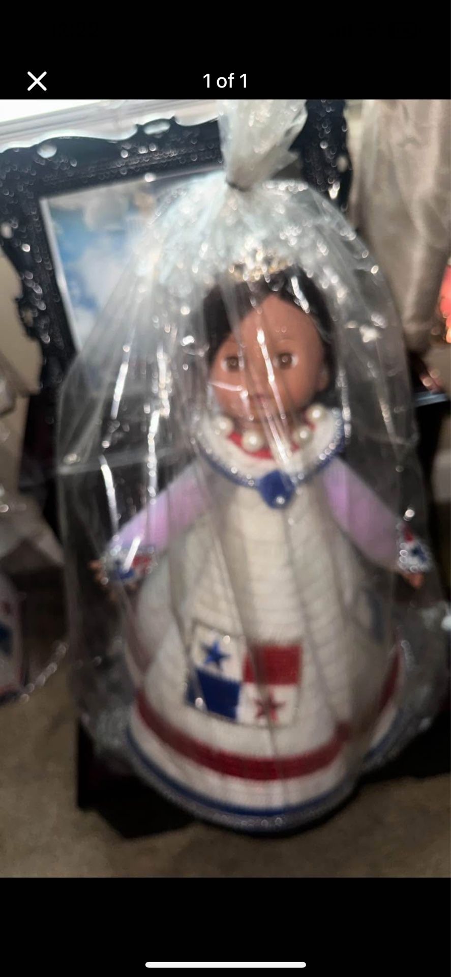 Handmade Panamanian Decorative Doll – Red, White & Blue Design ⭐️🇵🇦