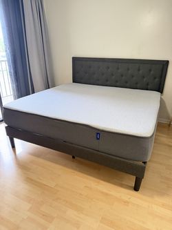 Casper KING Mattress and Upholstered Bed Frame