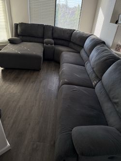 Gray Sectional Comfy Couch