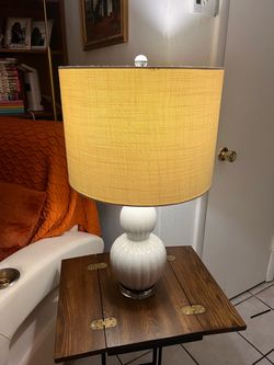 Two beautiful white lamps.