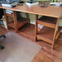 Office Table Wood Cherry Finish Plano 