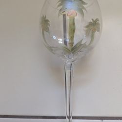 New 4 Pc Wine Glass Set Palm Tree Tropical Tommy Bahama Island Hawaii Fiji Tiki Hut Bamboo Beach Theme Lenox Decor Sur La Table Williams Sonoma Pier1