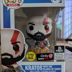 Kratos Blades Of Chaos Funko Pop - God Of War - Playstation GameStop Exclusive Glow In The Dark