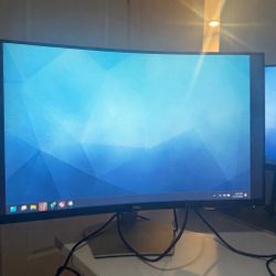 32 Inch Dell Monitor White 
