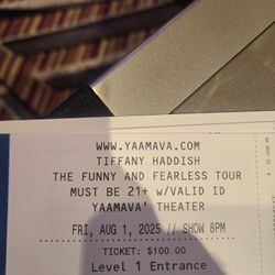 Tiffany HADDISH YAAMAVA 2 Tickets 