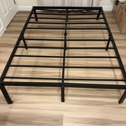 Metal Platform Bed Frame – Queen Size (No Box Spring Needed)