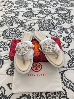 New Tory Burch White Sandals Size 8