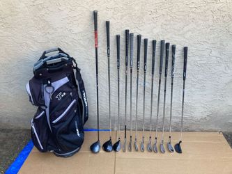 Mixed Set Of RH Golf Clubs & Tour Trec 6.0 Golf Bag
