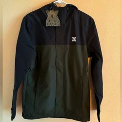 DIXXON NWT Black & Army Green Form & Function Windbreaker Jacket size Small