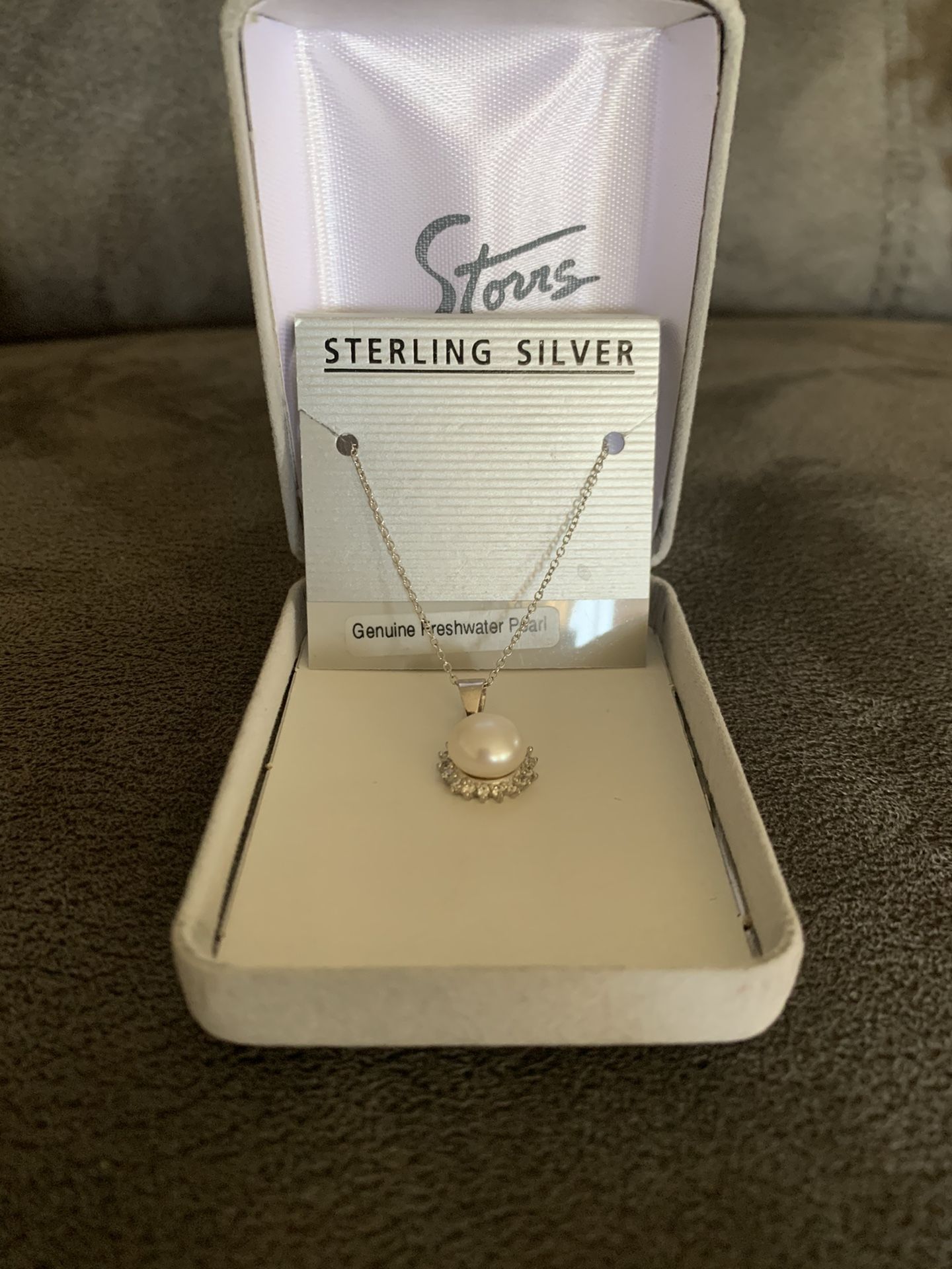Sterling Silver, Genuine Freshwater Pearl.