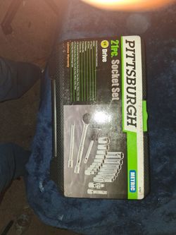 Pittsburgh 21pc 1/4" Drive Metric Socket Set