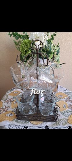 JUEGO DE 8 TAZAS PARA CAFÉ WILDFLOWER PRINCESS HOUSE DE 14 ONZAS 🌷⚘️