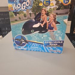 Bestway H2O Go Jumbo Whale Rider Pool Float NIB 