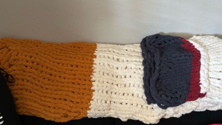 Homemade crochet cigarettes blanket