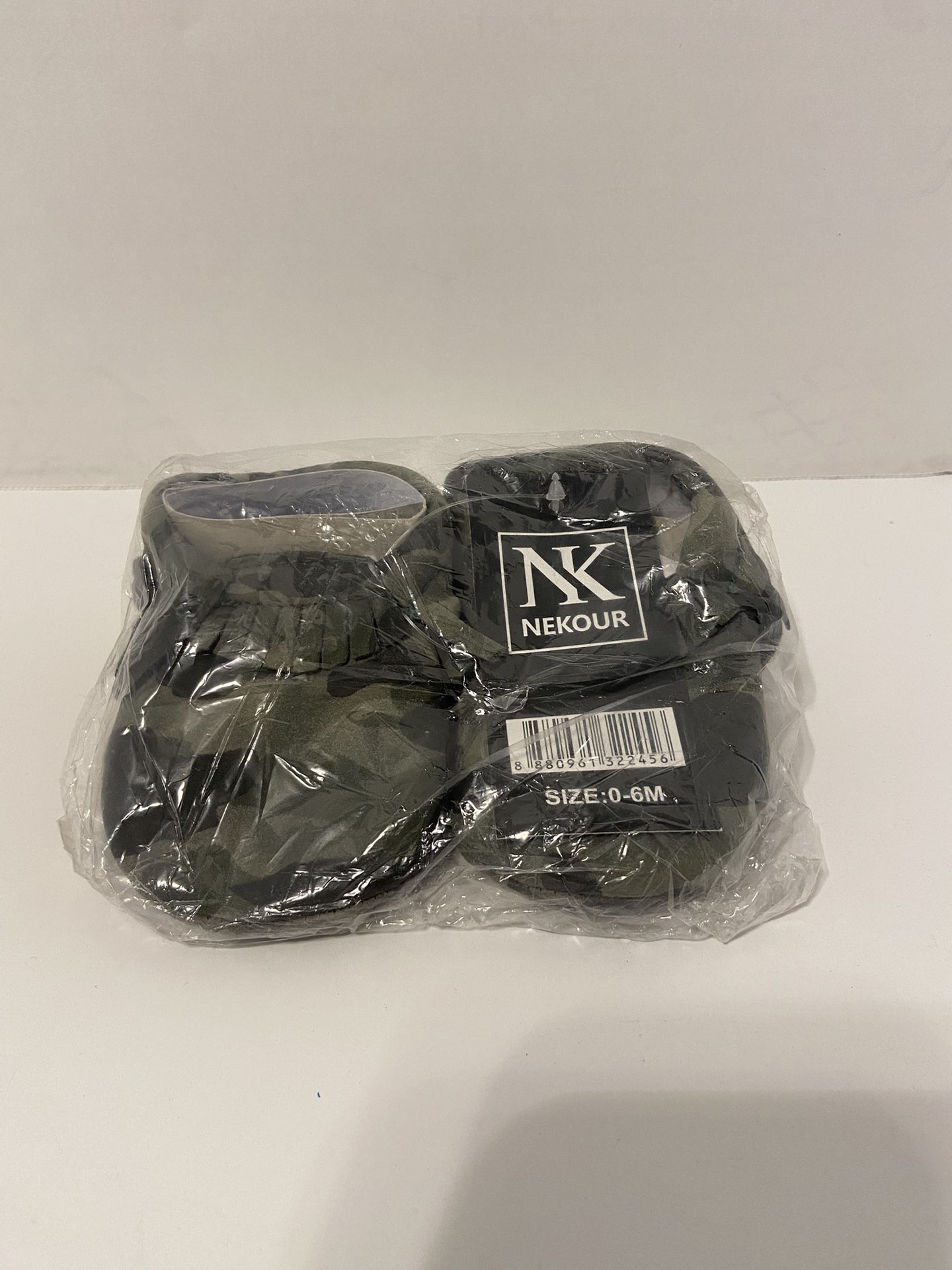 Baby Boys Moccasins Soft Sole Slip On Fringe Camouflage Green Different Sizes