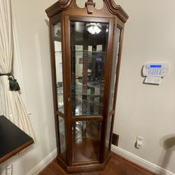 Lighted Corner Curio Cabinet