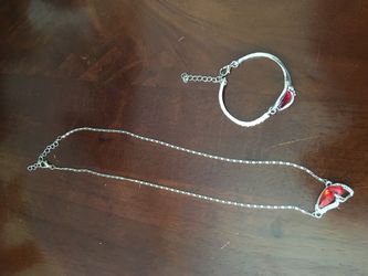 Sterling silver necklace & bracelet $50