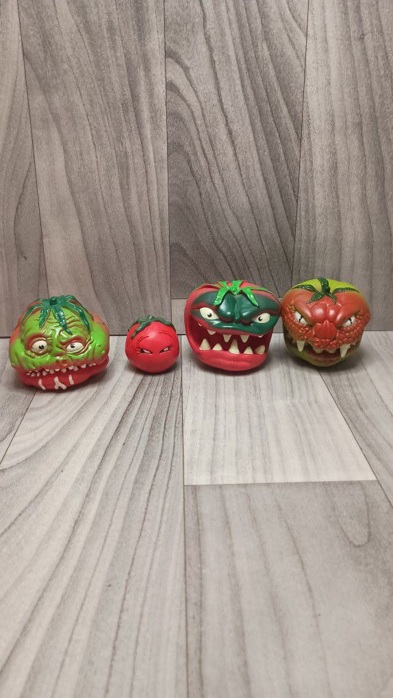 Vintage Attack Of The Killer Tomatoes Figurines 