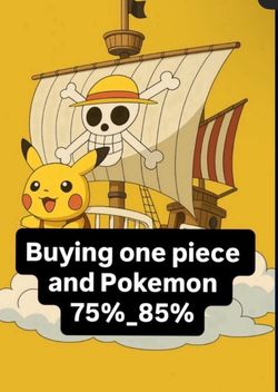 One piece and Pokemon Tcg
