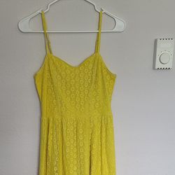 mossimo dress summer yellow sz m