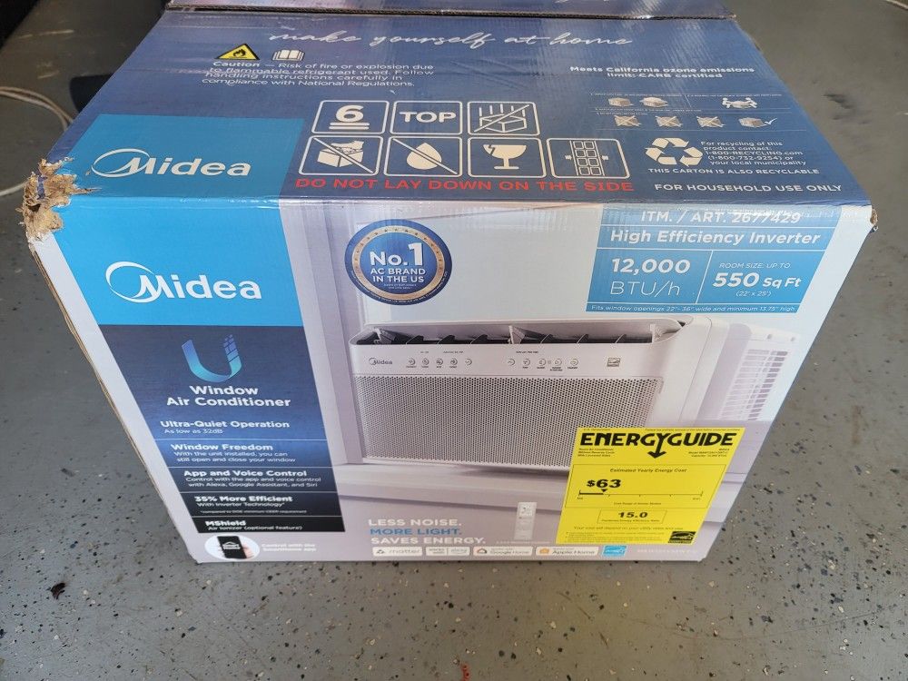Mideast Split Window AC 12000 Btu Brand New
