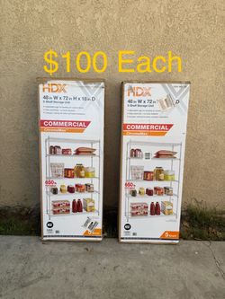NEW HDX 5-Tier Commercial Grade Heavy Duty Steel Wire Garage Storage Shelving Unit