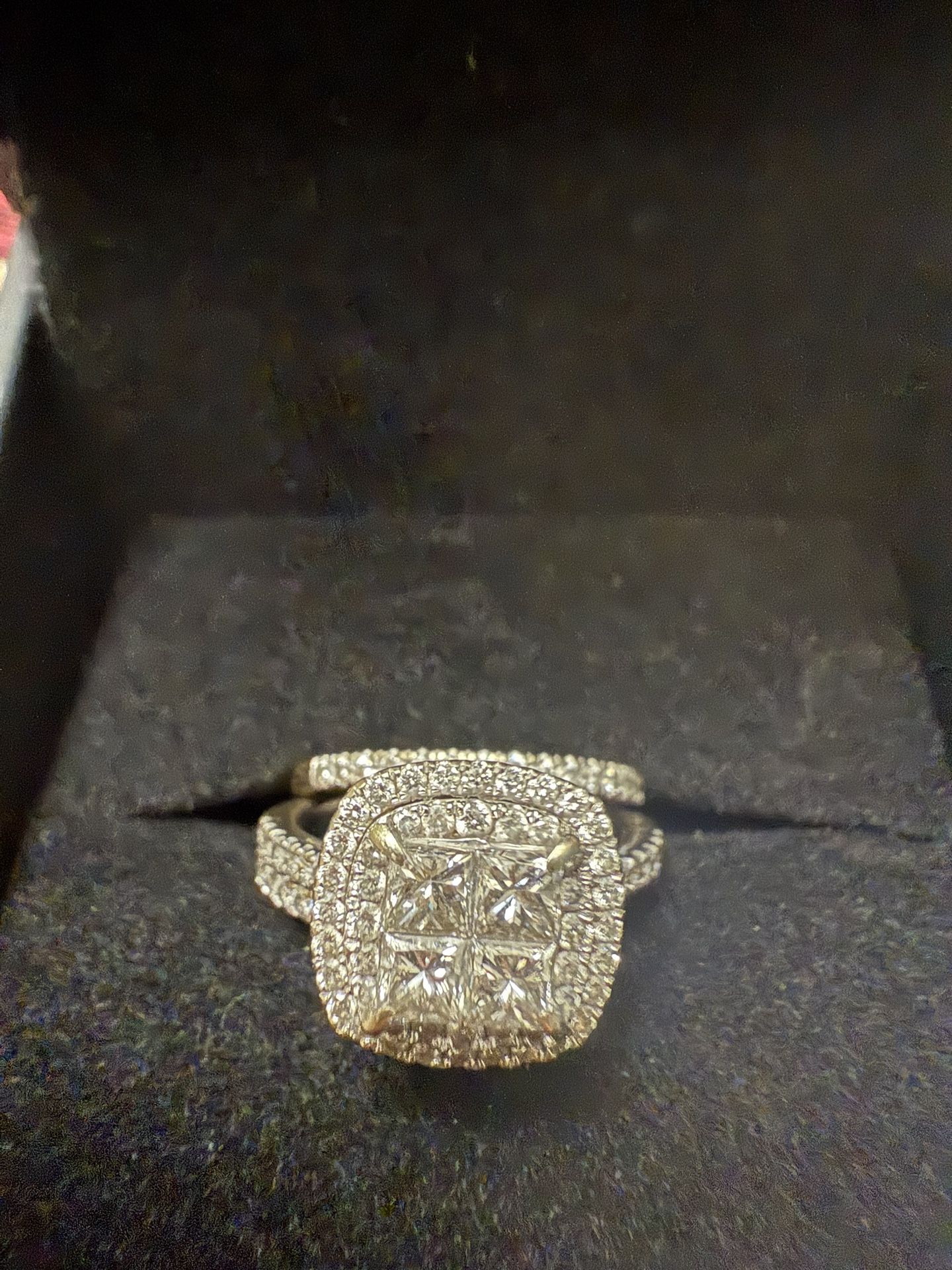 Engagement And Wedding Set Diamond Rings 14k White Gold