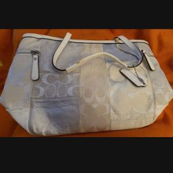 Coach Silver and White